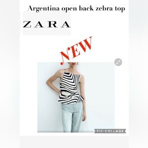 New Zara Argentina cult style open back top /size large
